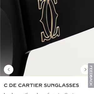 Cartier Black and Gold Sunglasses
